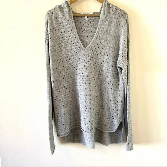 BCBGeneration Gray Knit Hooded Sweater - Picture 1 of 9